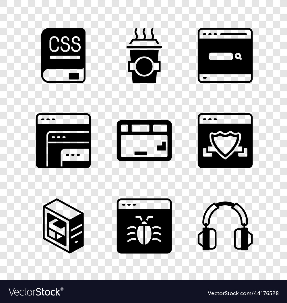 Set books about programming coffee cup to go Vector Image Set books about programming coffee cup to go