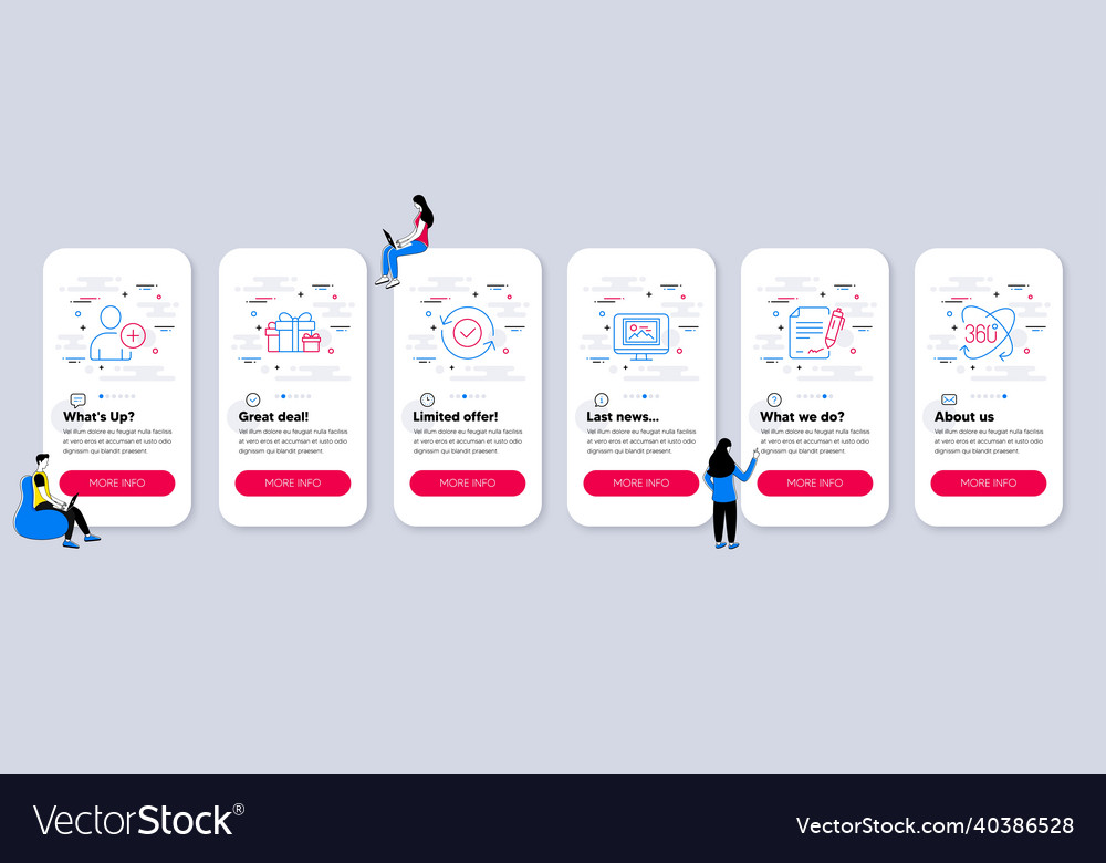 Set of business icons such as add user security vector image Set of business icons such as add user security