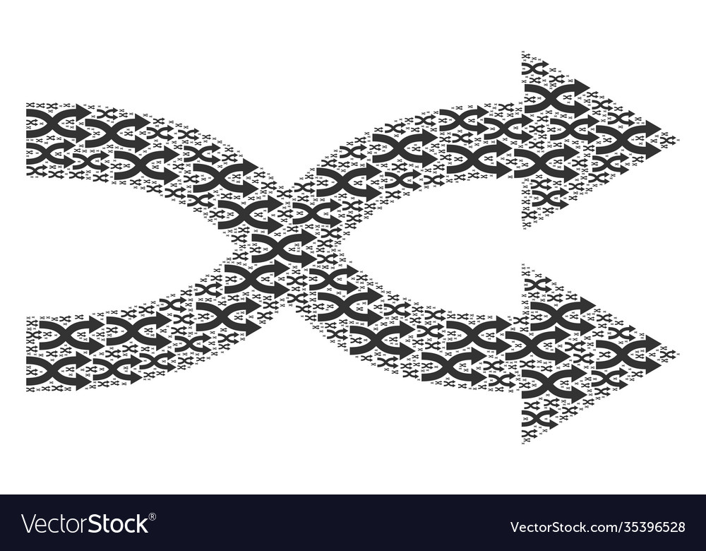 Shuffle Pfeile rechte Rekursionskomposition vector image Shuffle Pfeile rechte Rekursionskomposition