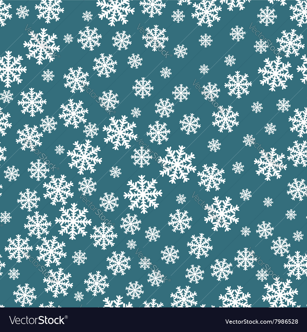 Snowflakes seamless pattern Snowflake background Vector Image