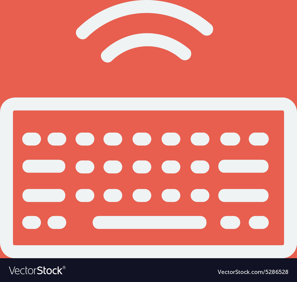 Wifi button in keyboard thin line icon