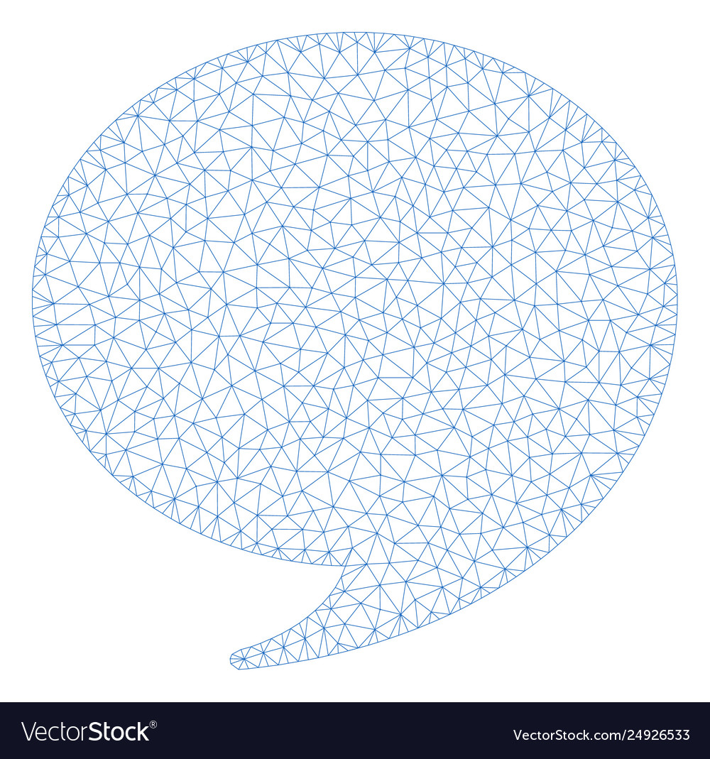 Answer polygonal frame mesh vector image Answer polygonal frame mesh