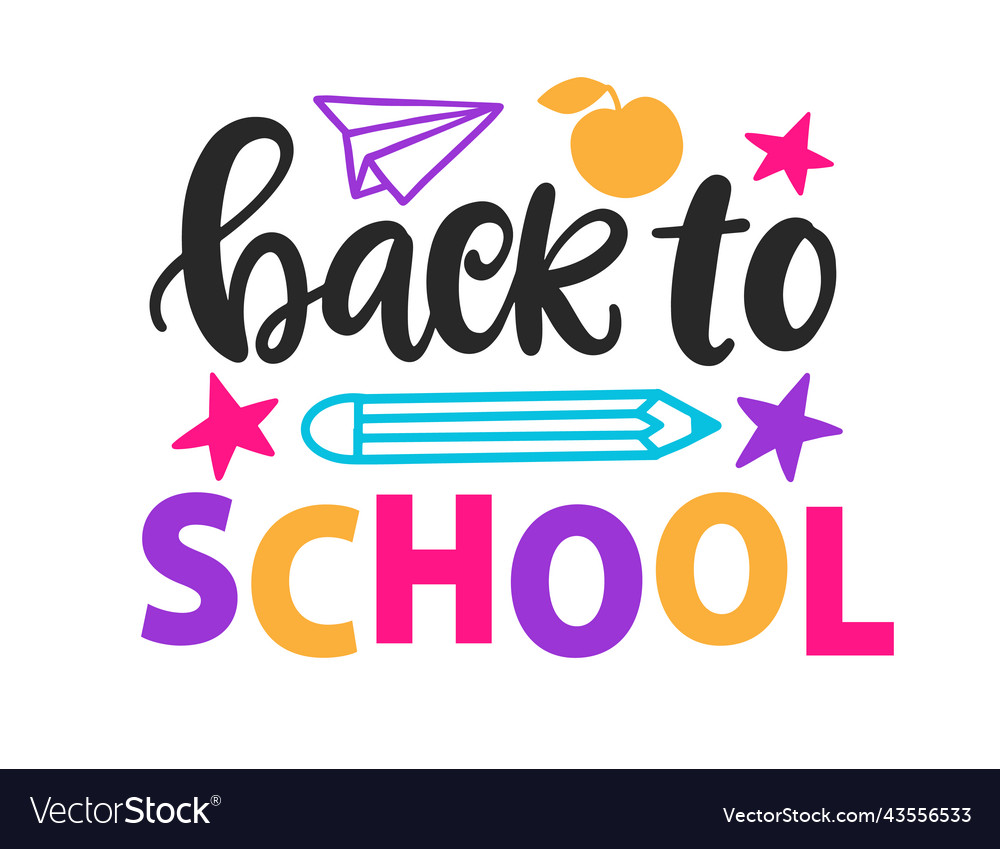 Back to school hand lettering banner