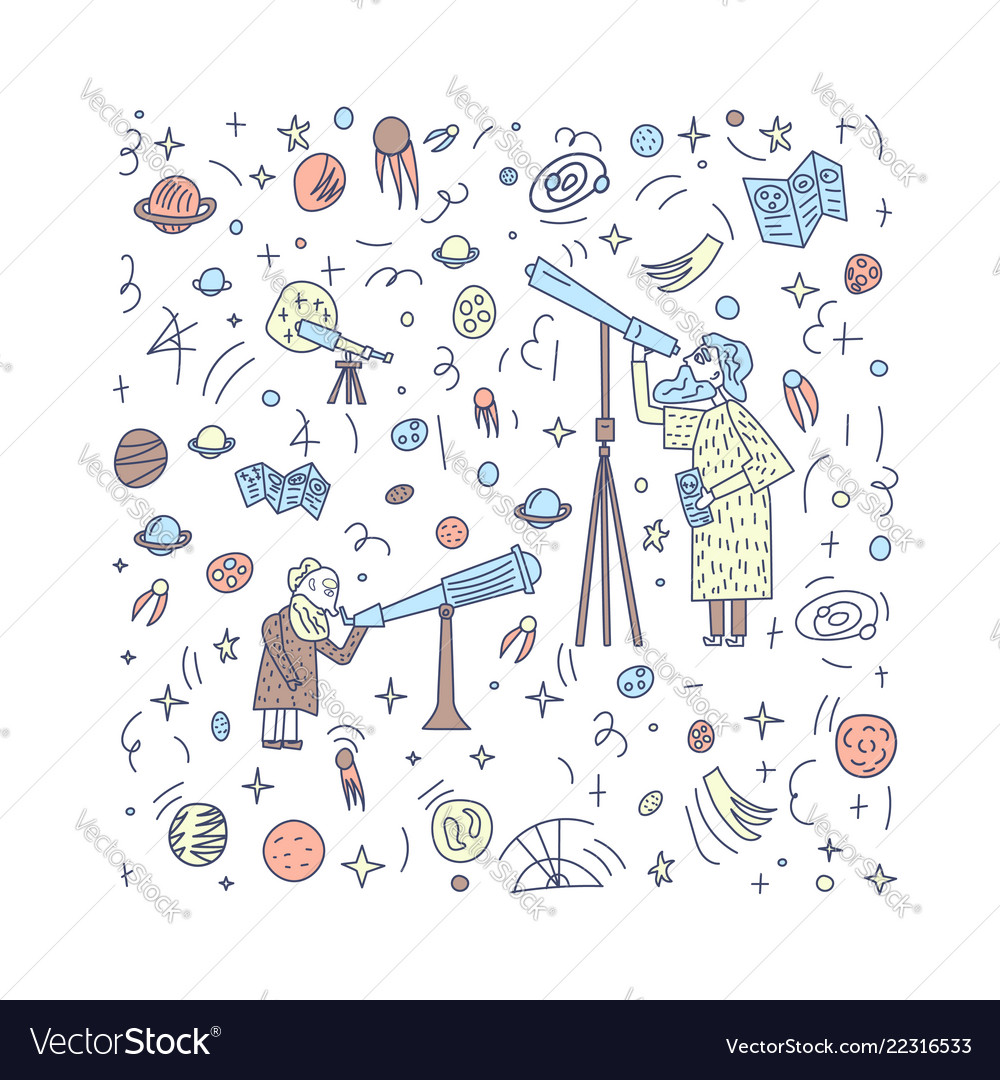 Design of astronomers and space objects
