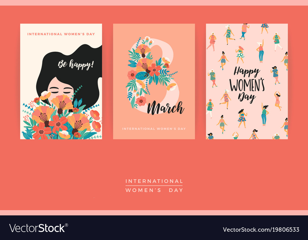 International women s day templates Royalty Free Vector