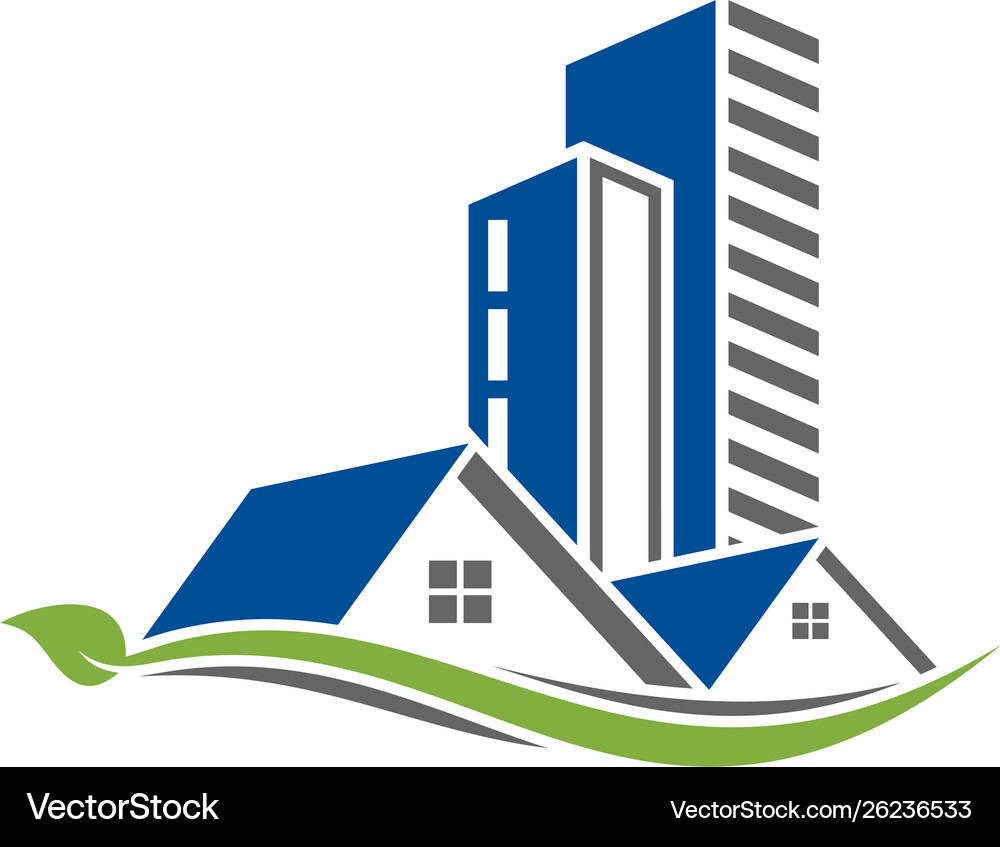 Leaf home logo template Royalty Free Vector Image