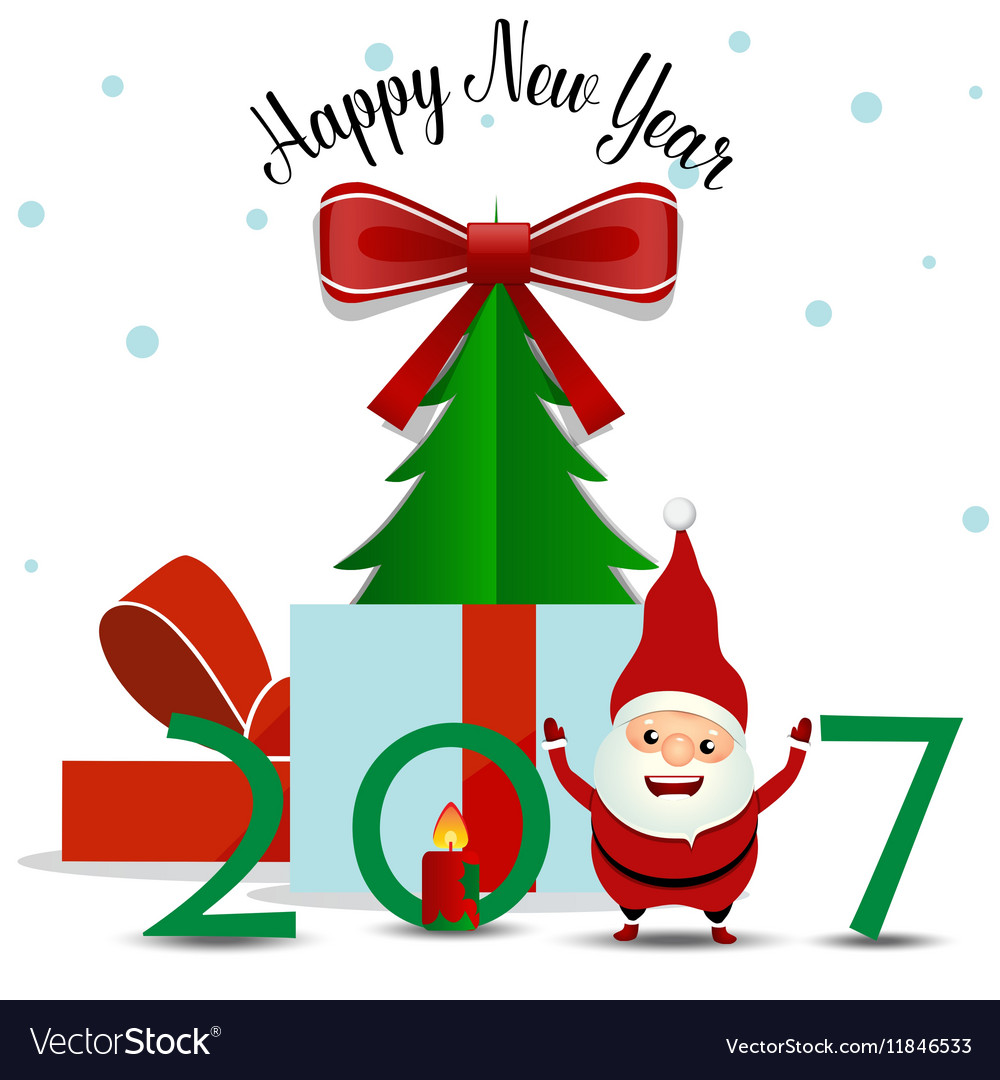 Merry christmas and happy new year 2017 greeting