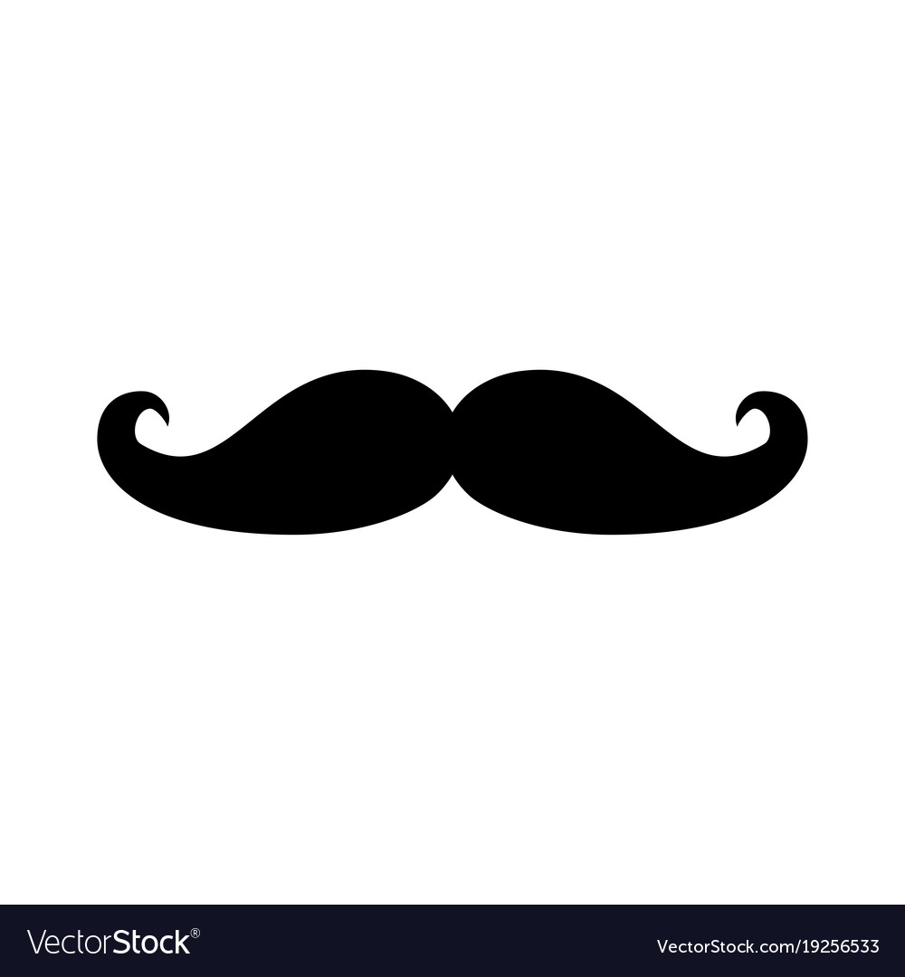 Moustach black color flat style Royalty Free Vector Image Moustach black color flat style Royalty Free Vector Image