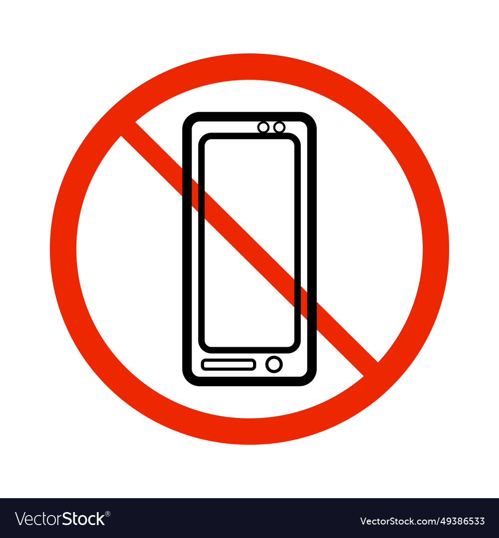 No phone sign isolated on white background Vector Image