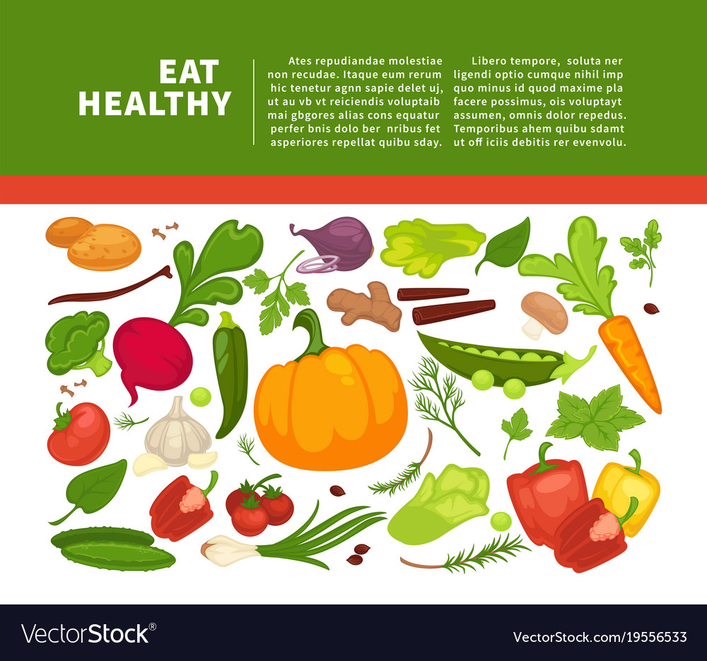 organic vegetables food poster background template