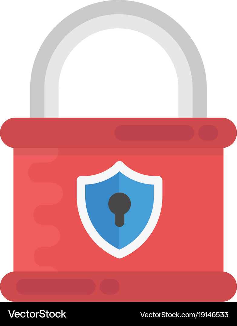 Padlock flat icon Royalty Free Vector Image - VectorStock