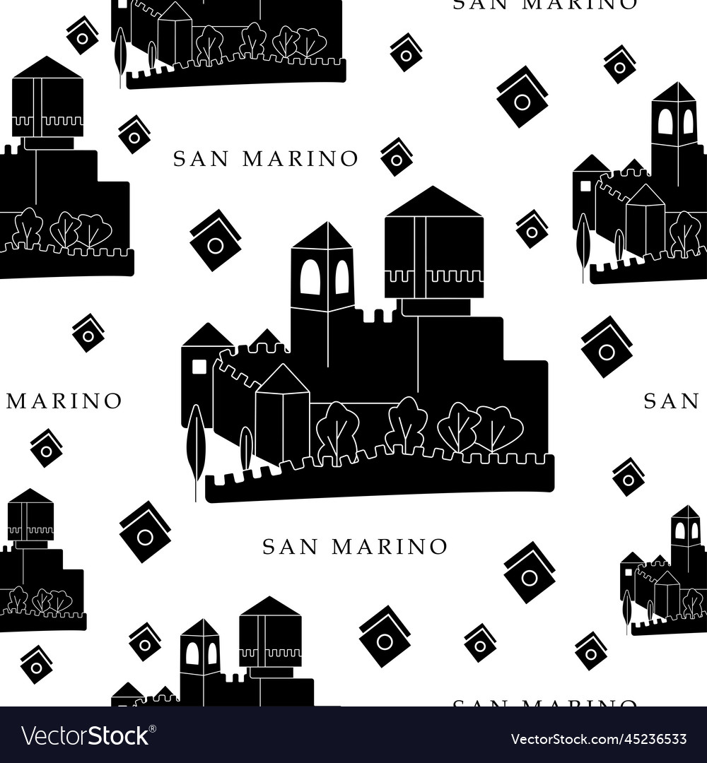 San marino seamless pattern vector image San marino seamless pattern
