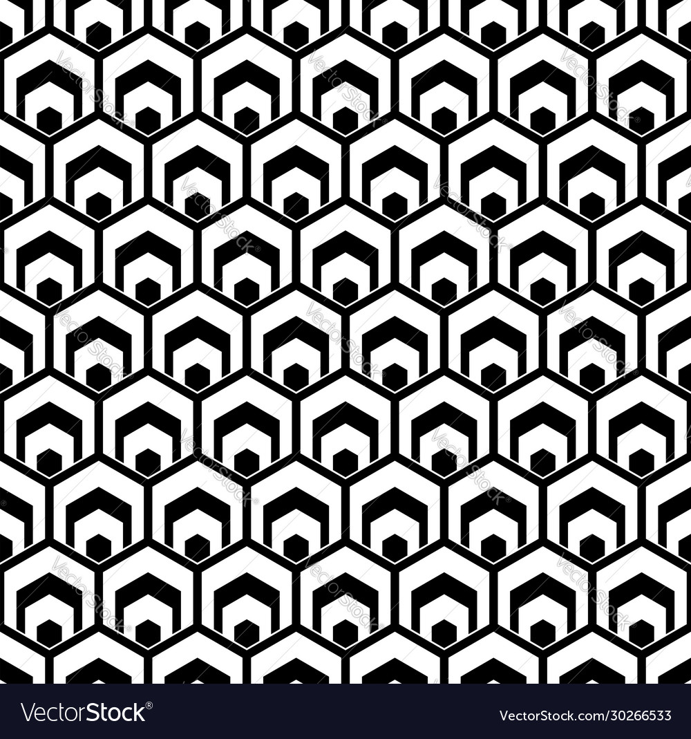 Seamless hexagons pattern