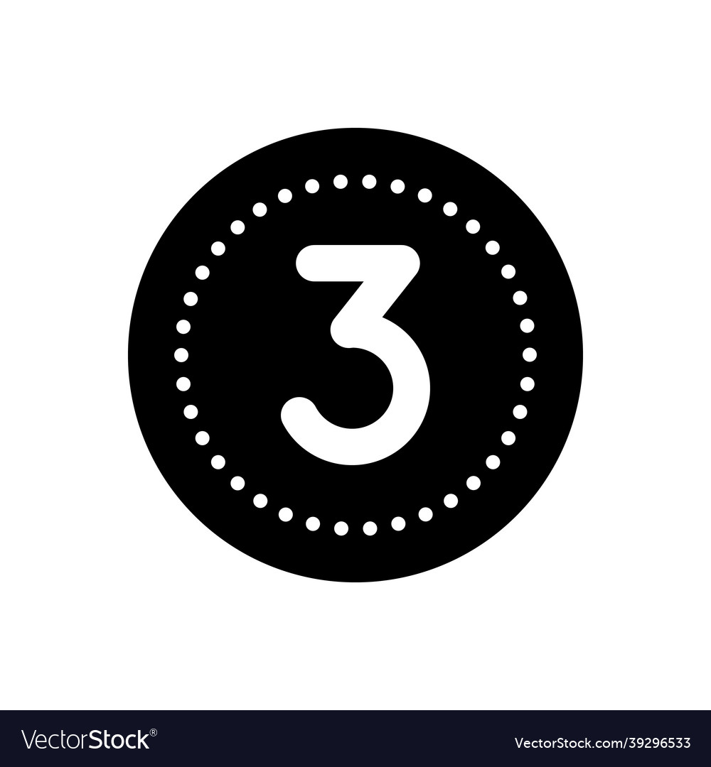 Three Royalty Free Vector Image - VectorStock