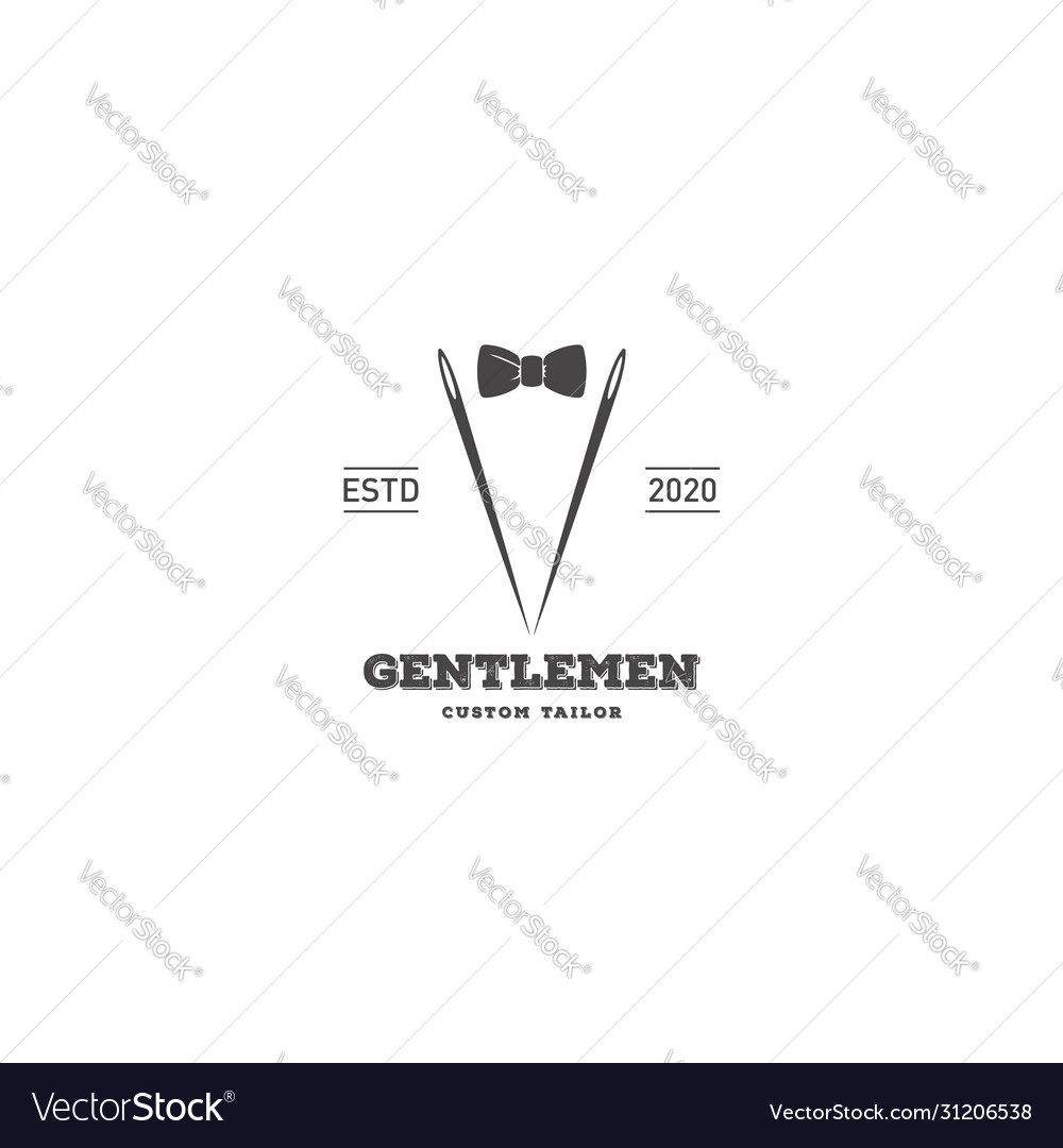 Bow tie needle tuxedo suit gentleman vector image Bow tie needle tuxedo suit gentleman