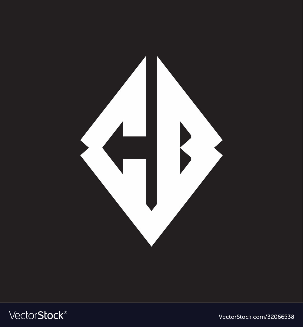 Cb logo monogram with sharp square design template