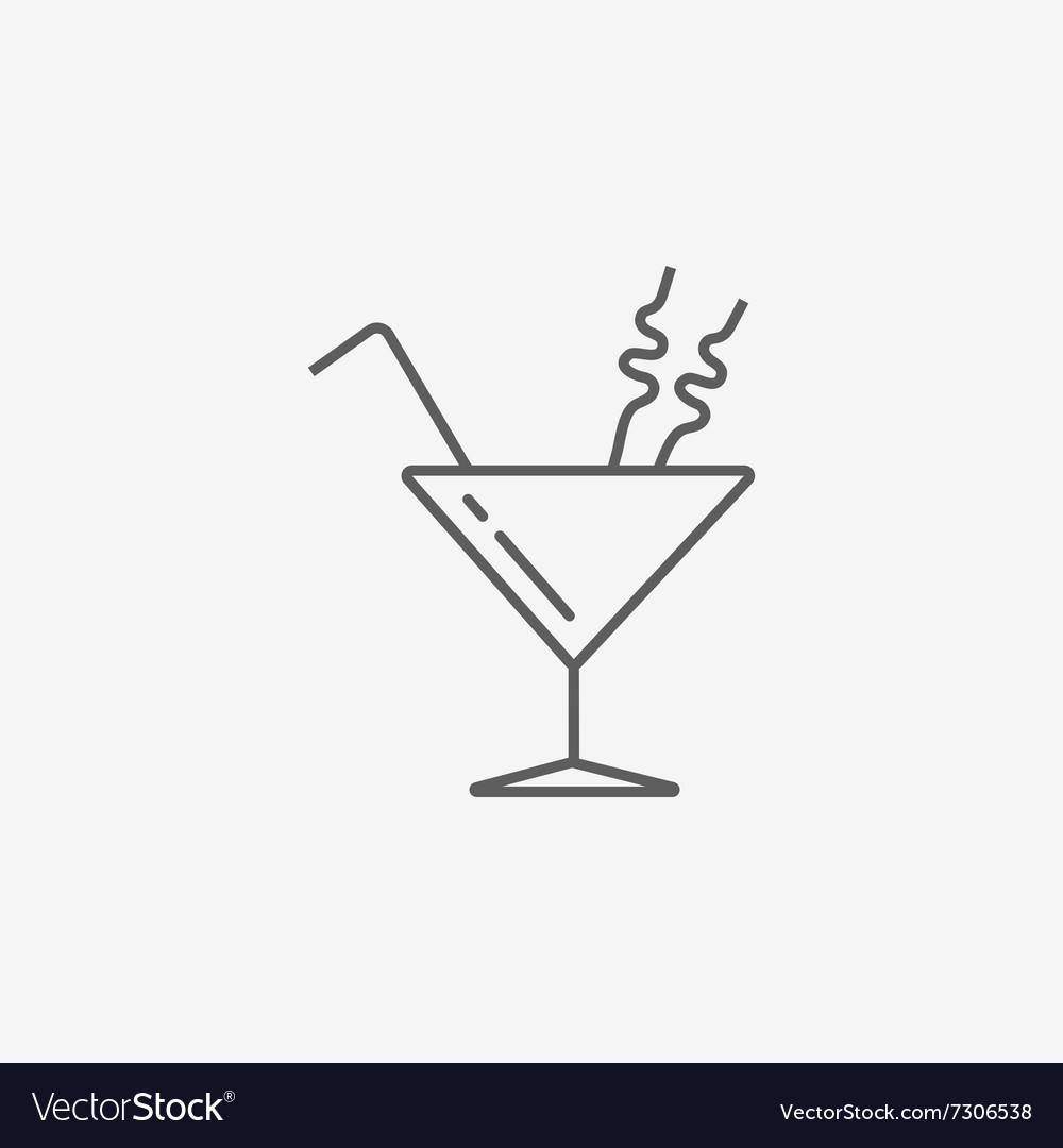 Cocktail in martini glass