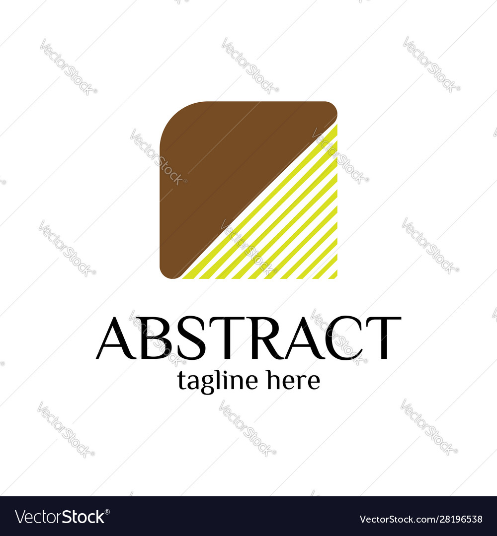 Design wave square logo template rectangular vector image Design wave square logo template rectangular