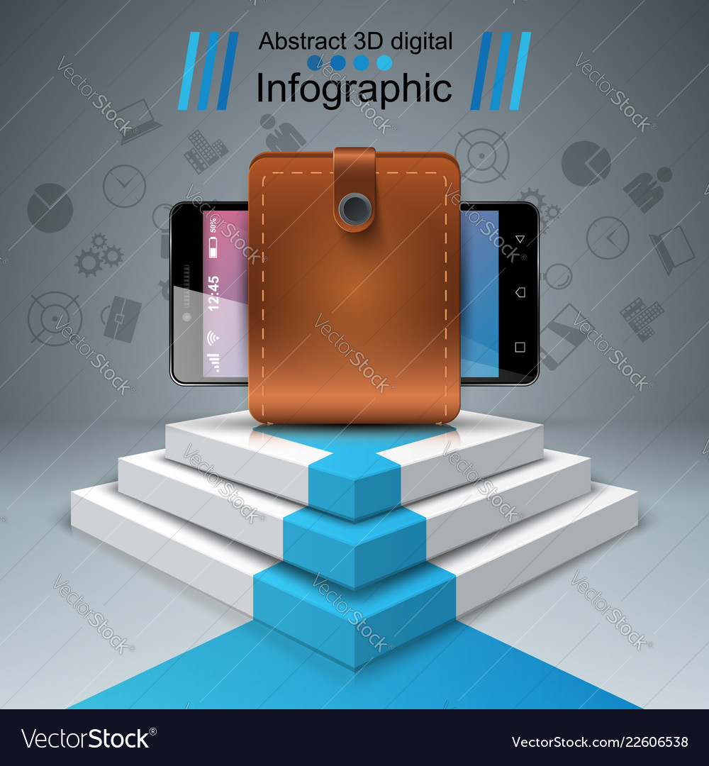 Digital gadget smartphone - business infographic