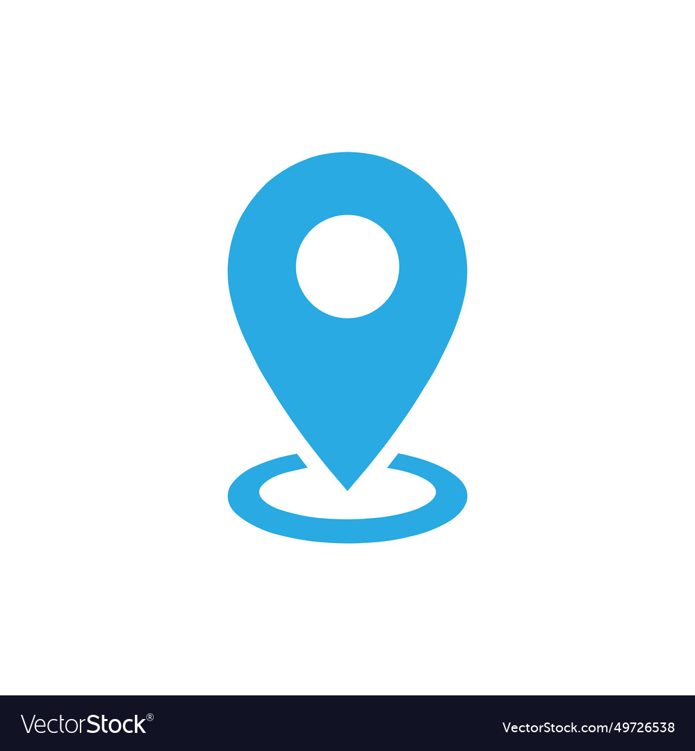 Eps10 blue map pointer icon