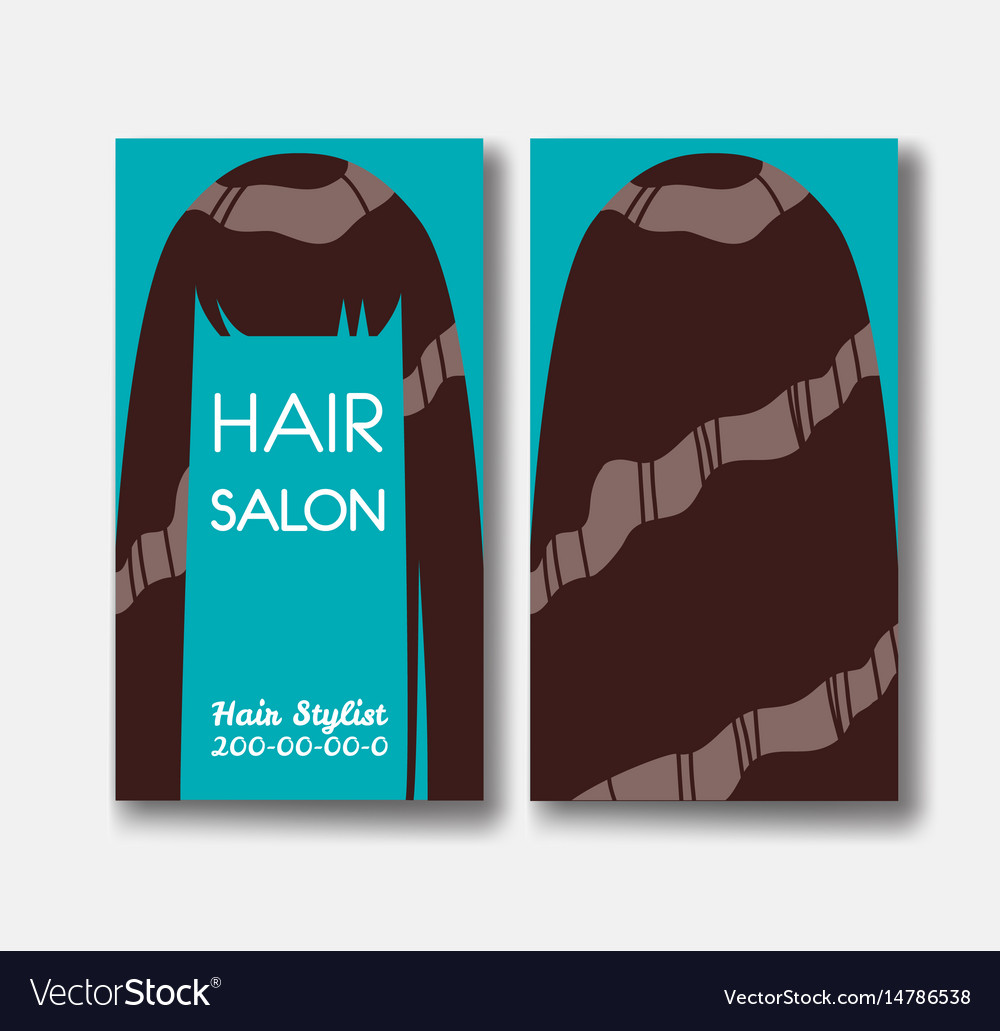 Hair salon business card templates with brown