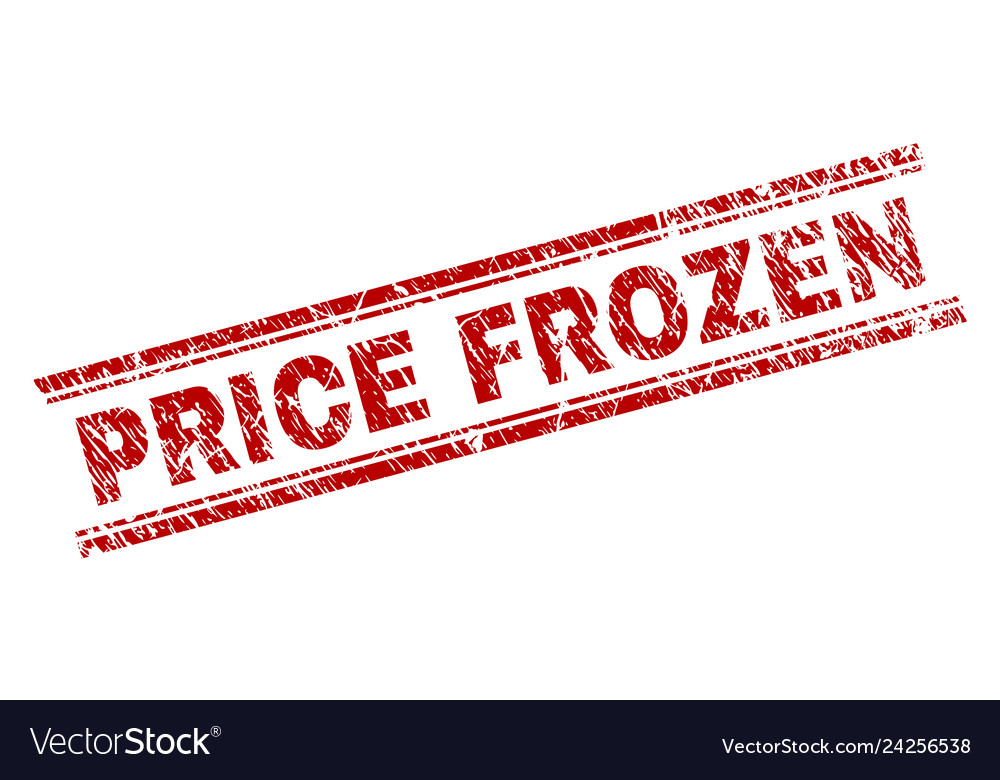 Scratched textured price frozen stamp seal