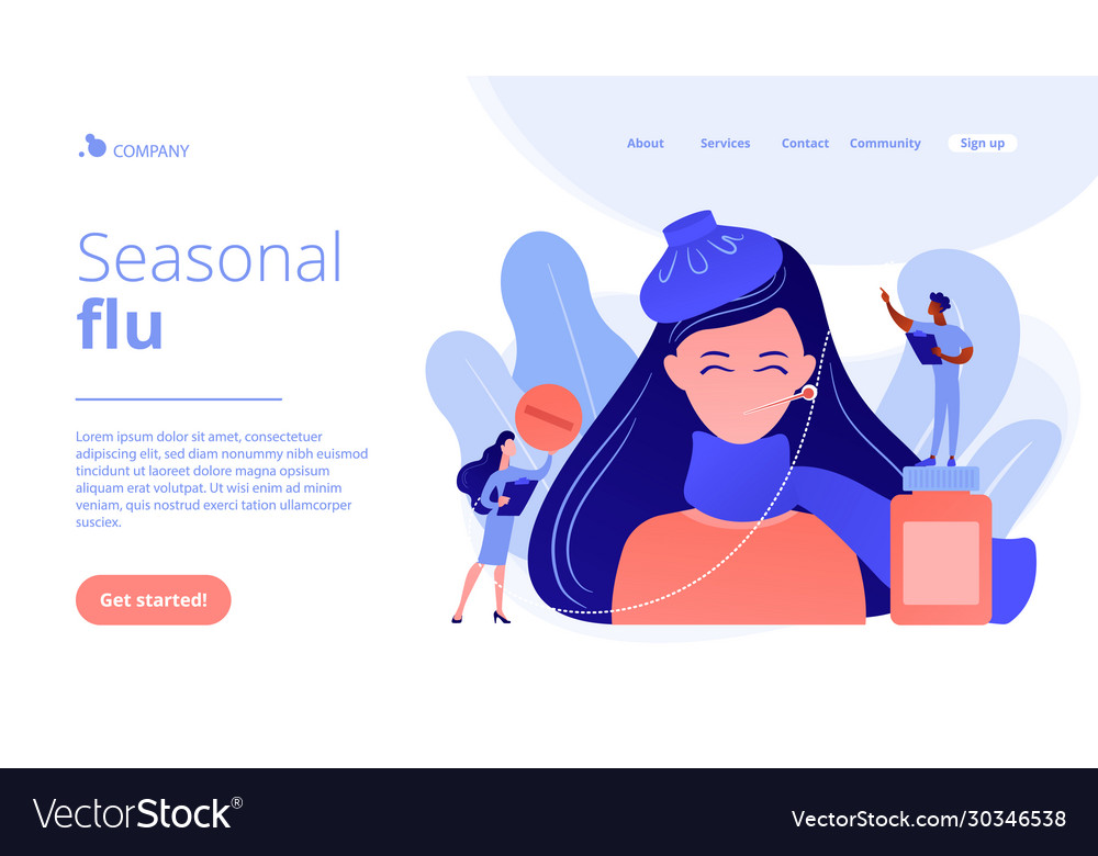 Seasonal affective disorder concept landing page