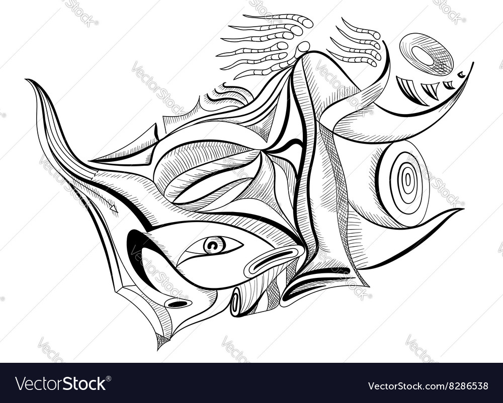 Sperm in abstract style