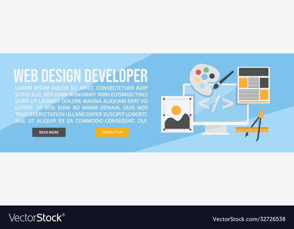 Web design and development banner template