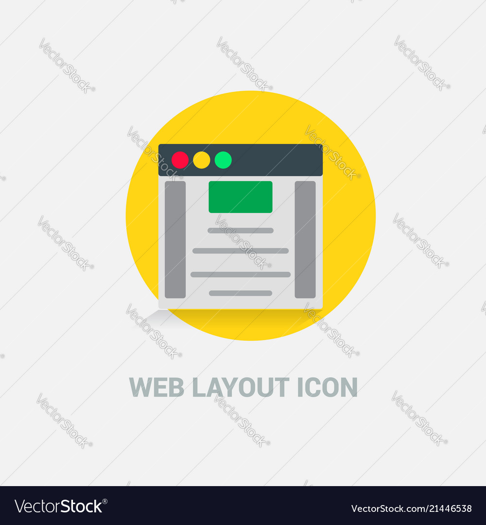 Web layout icon design
