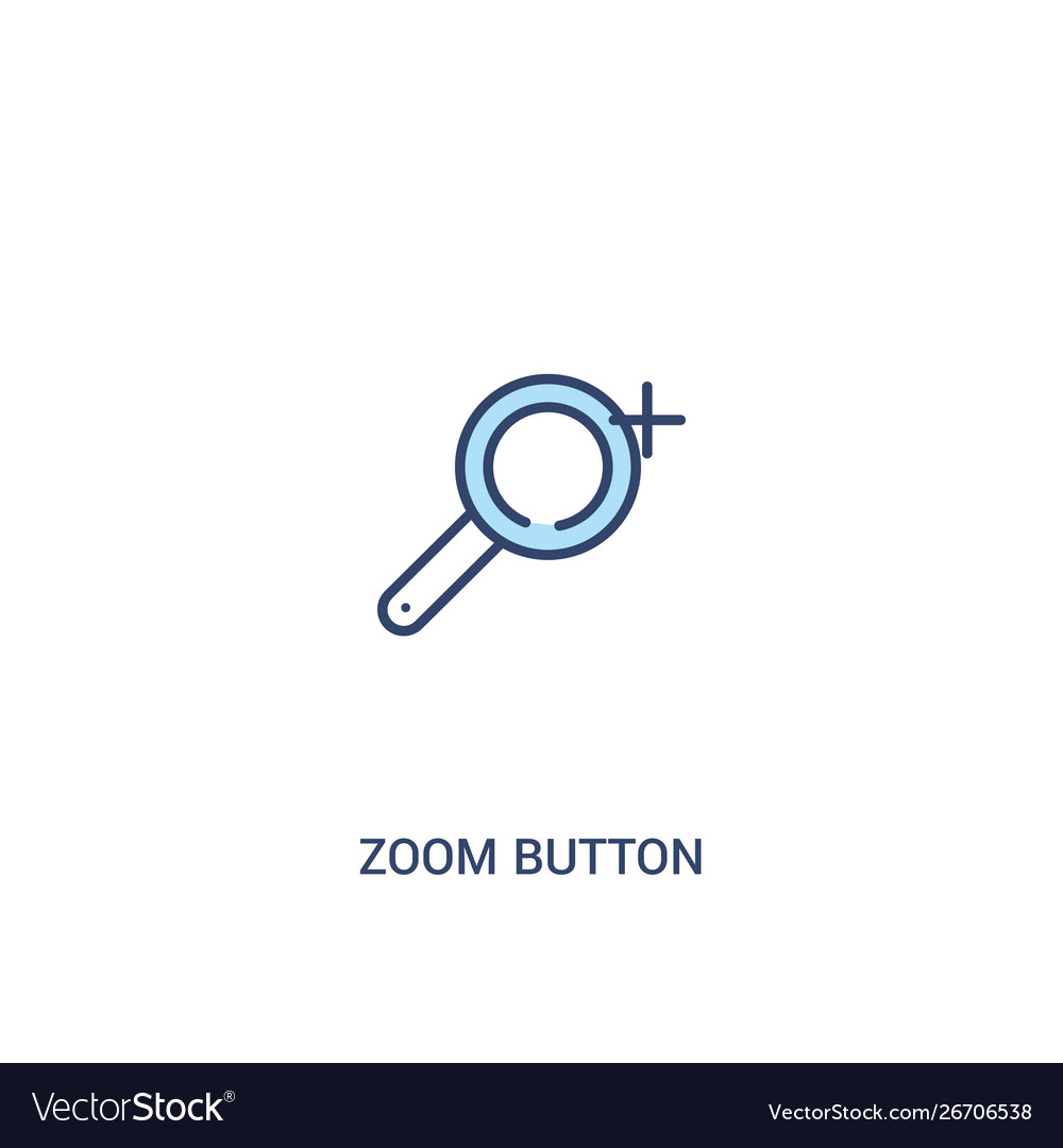 Zoom button concept 2 colored icon simple line vector image Zoom button concept 2 colored icon simple line