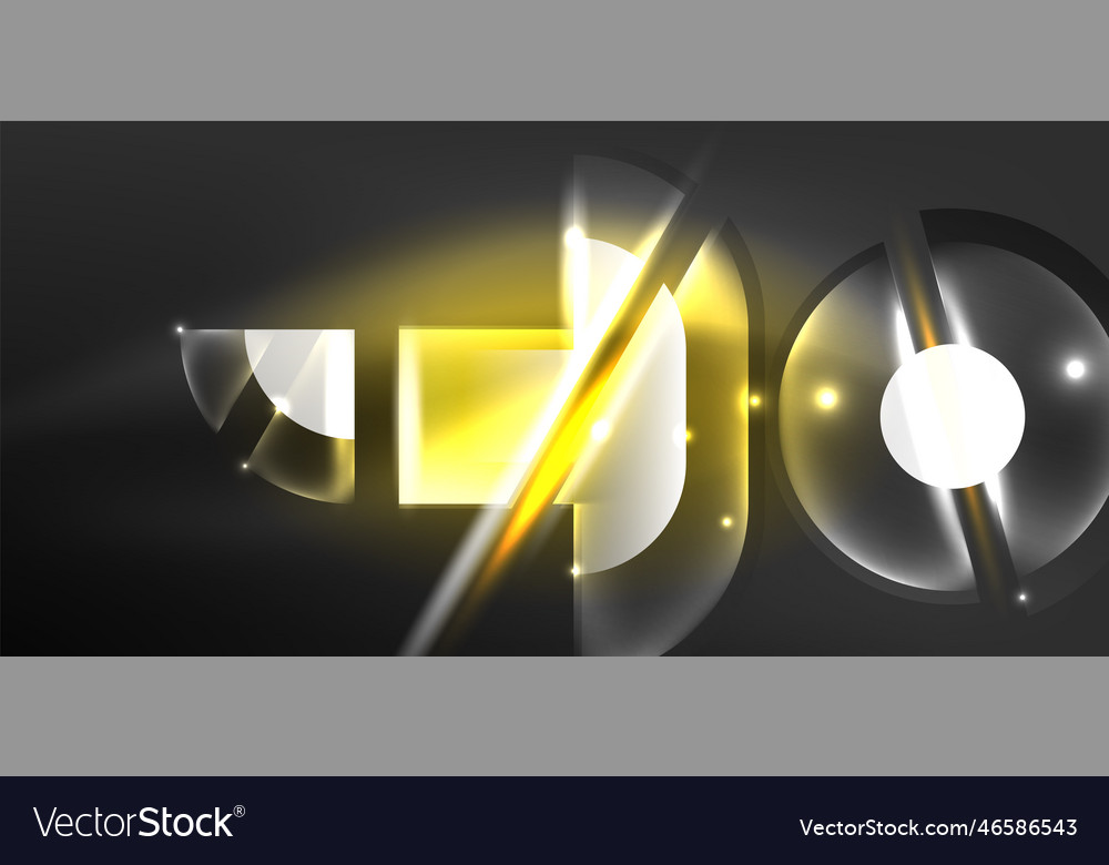 Abstract background glowing neon circles and lines