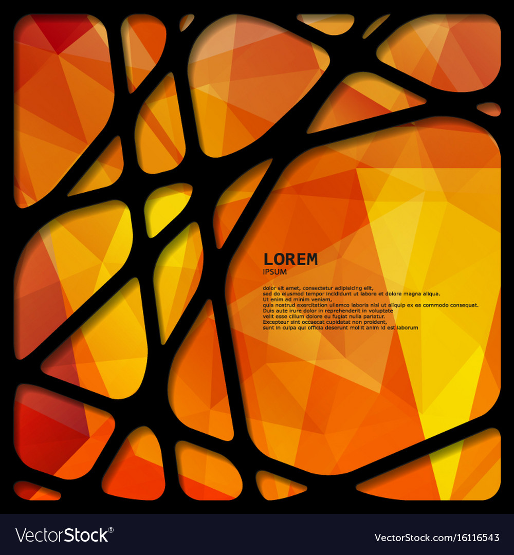 Abstract network frame with triangular background