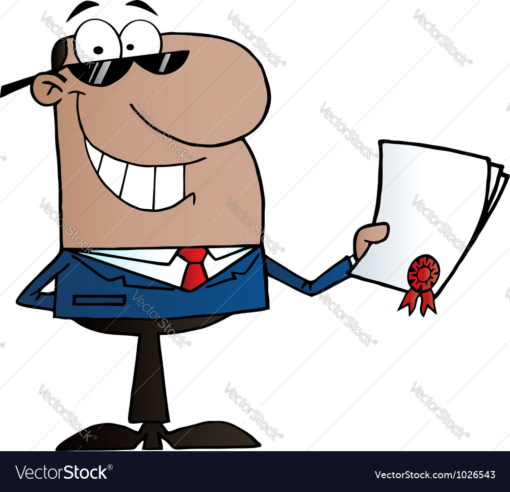 Black businessman holding a contractual agreement