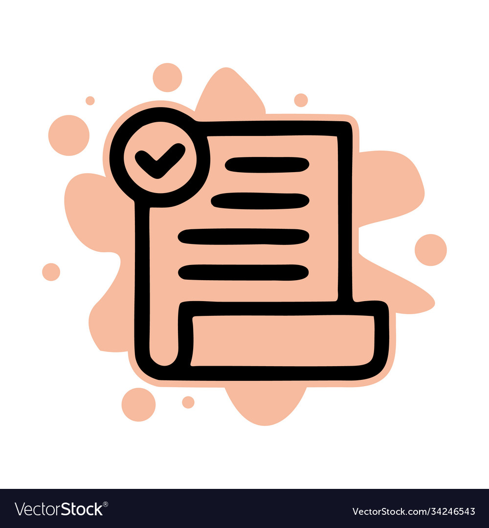 Check icon isolated on white background from vector image Check icon isolated on white background from