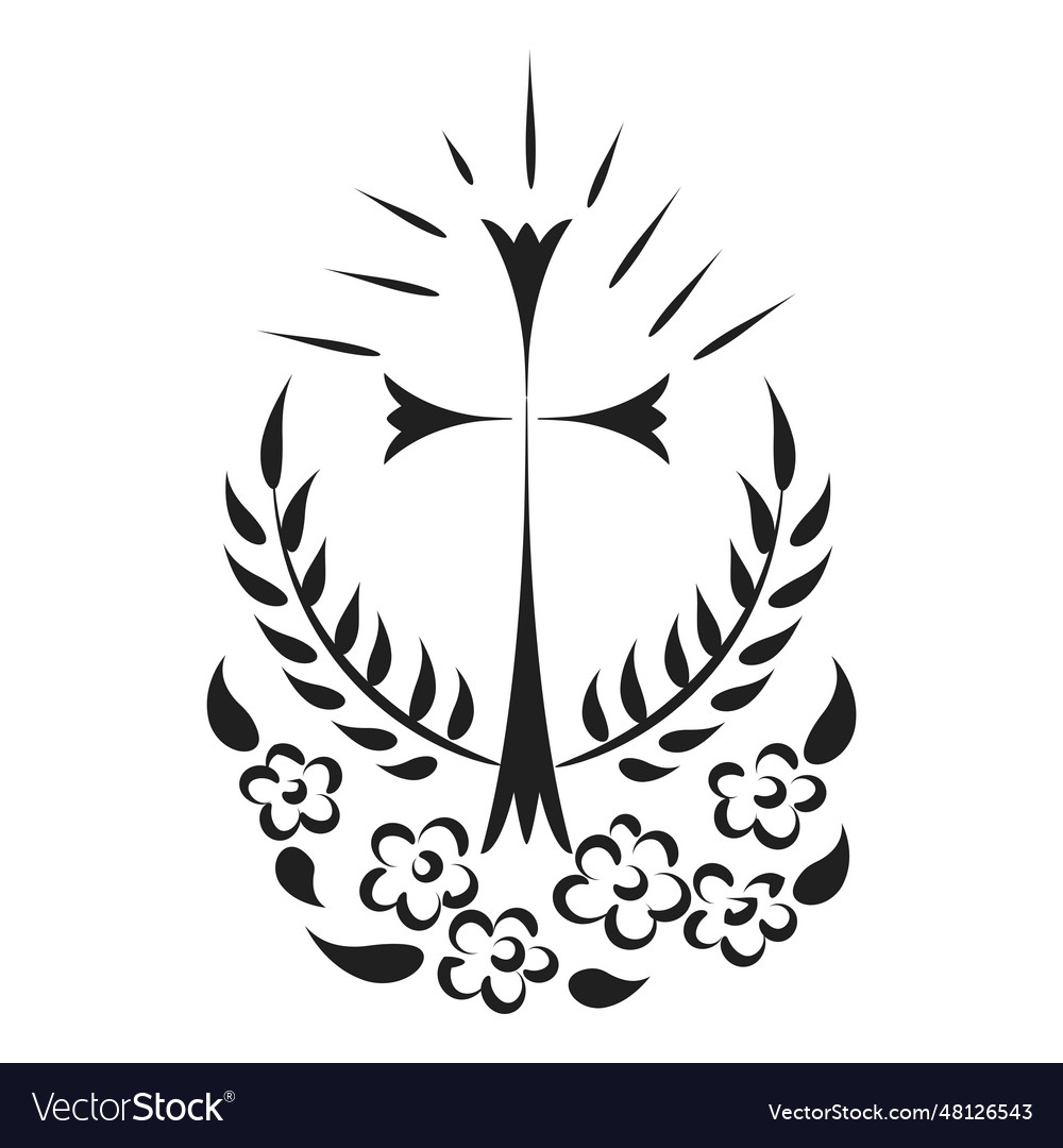 Christian symbol design for print vector image Christian symbol design for print