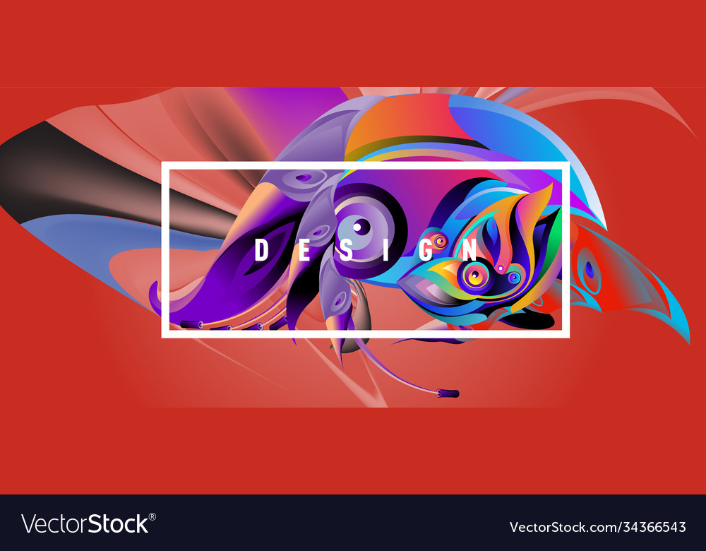 Colorful abstract banner template with dummy text Vector Image