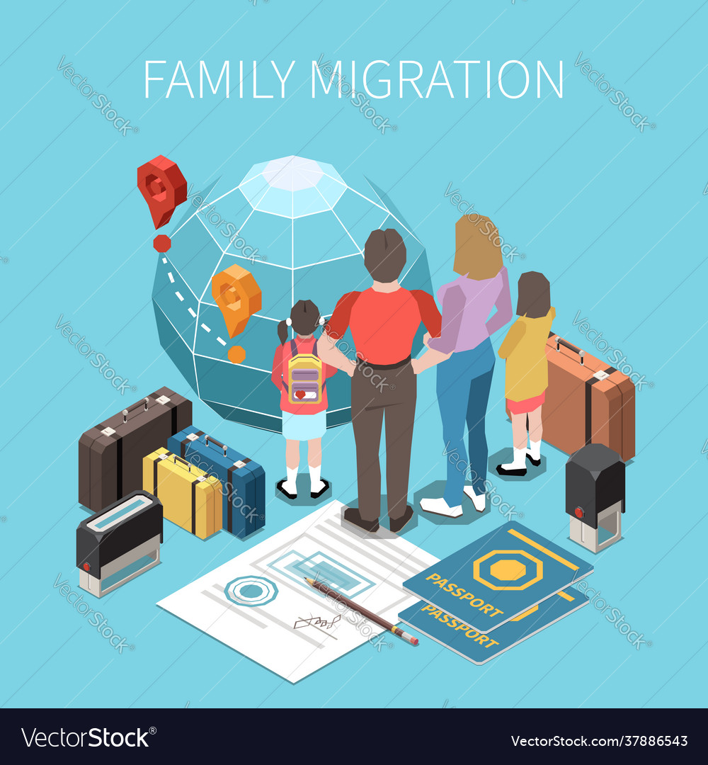 Isometrische Zusammensetzung der Familienmigration