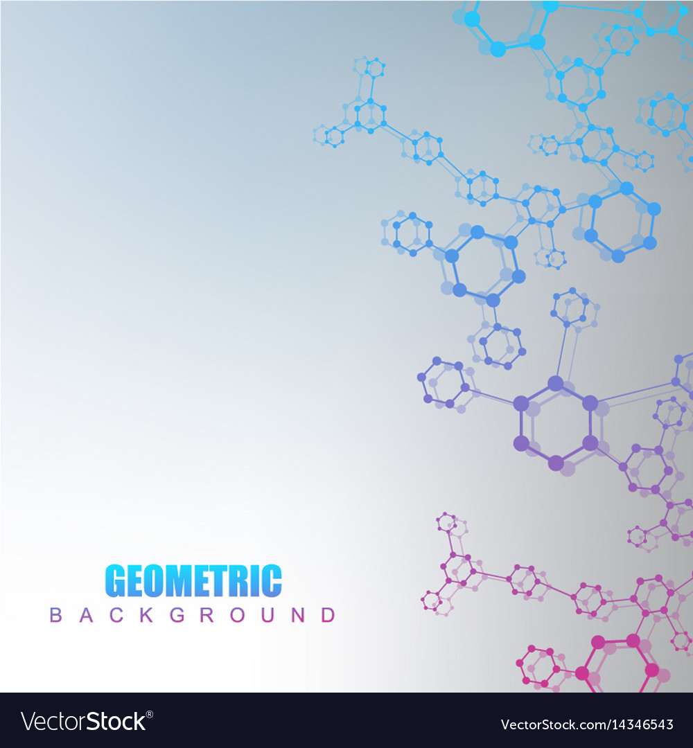 Geometric abstract background with connected line