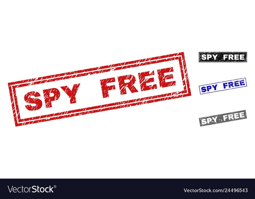 Grunge spy free scratched rectangle stamp seals