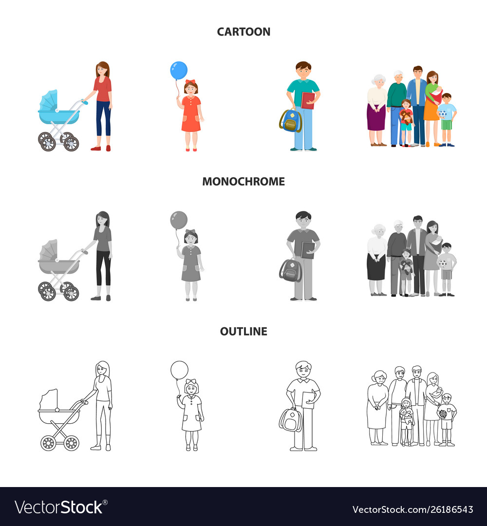 Isolated object character and avatar symbol vector image Isolated object character and avatar symbol