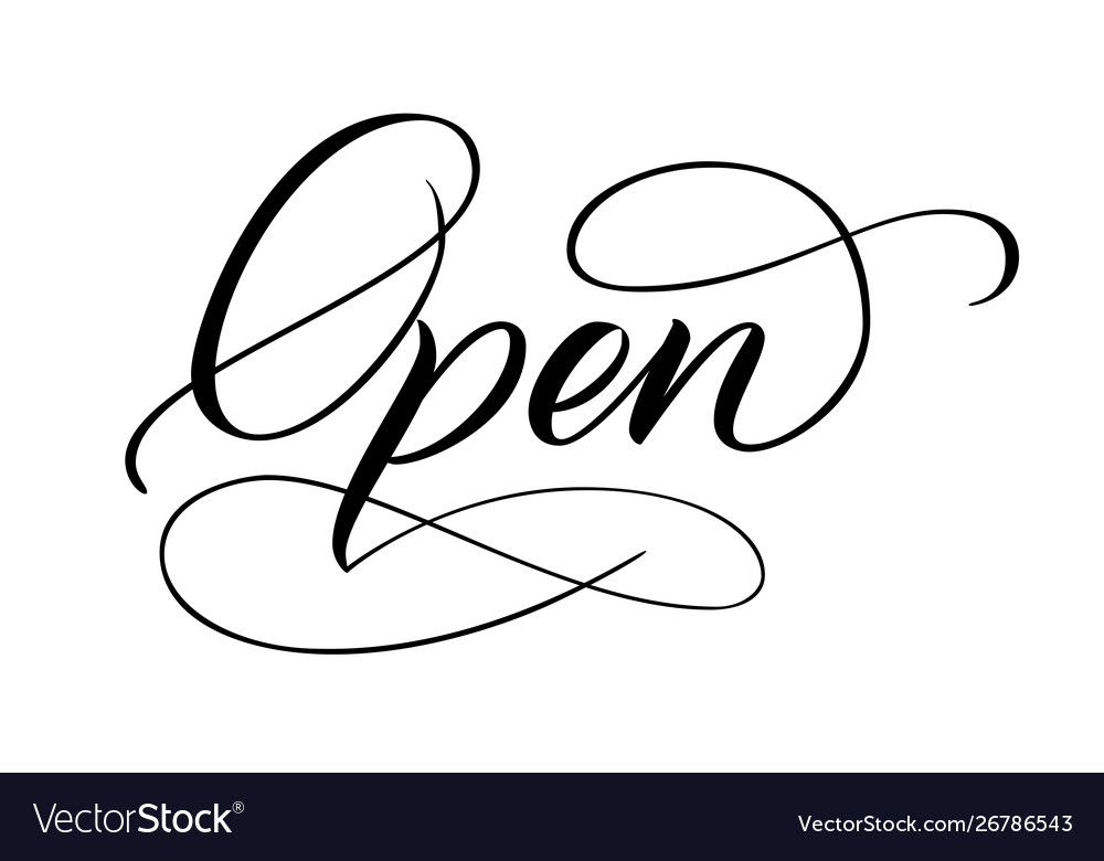 Open brush calligraphy