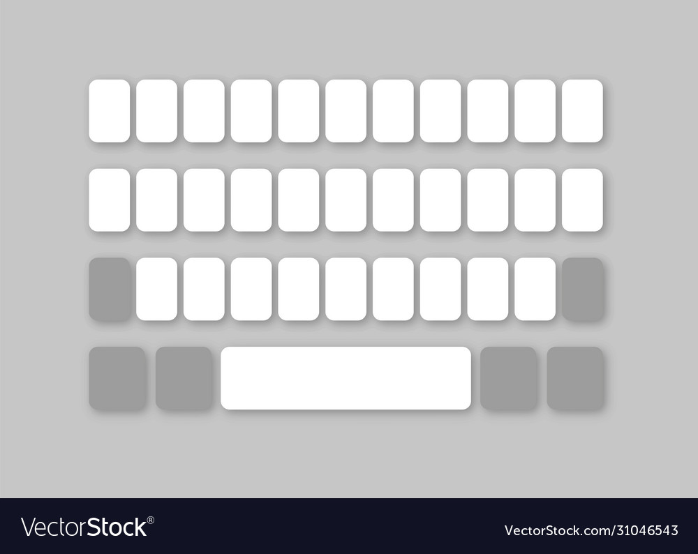 Phone keypad keys with shadow in flat