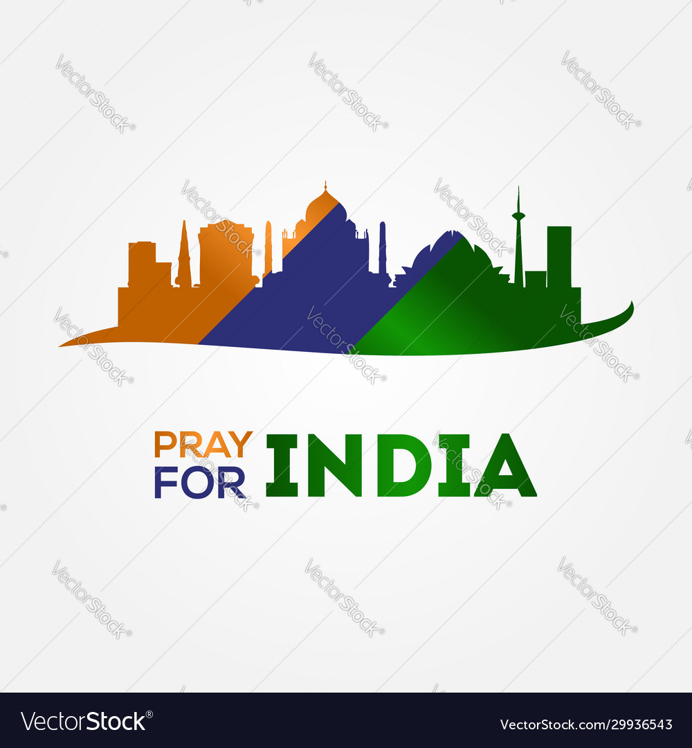 Pray for india design banner or background