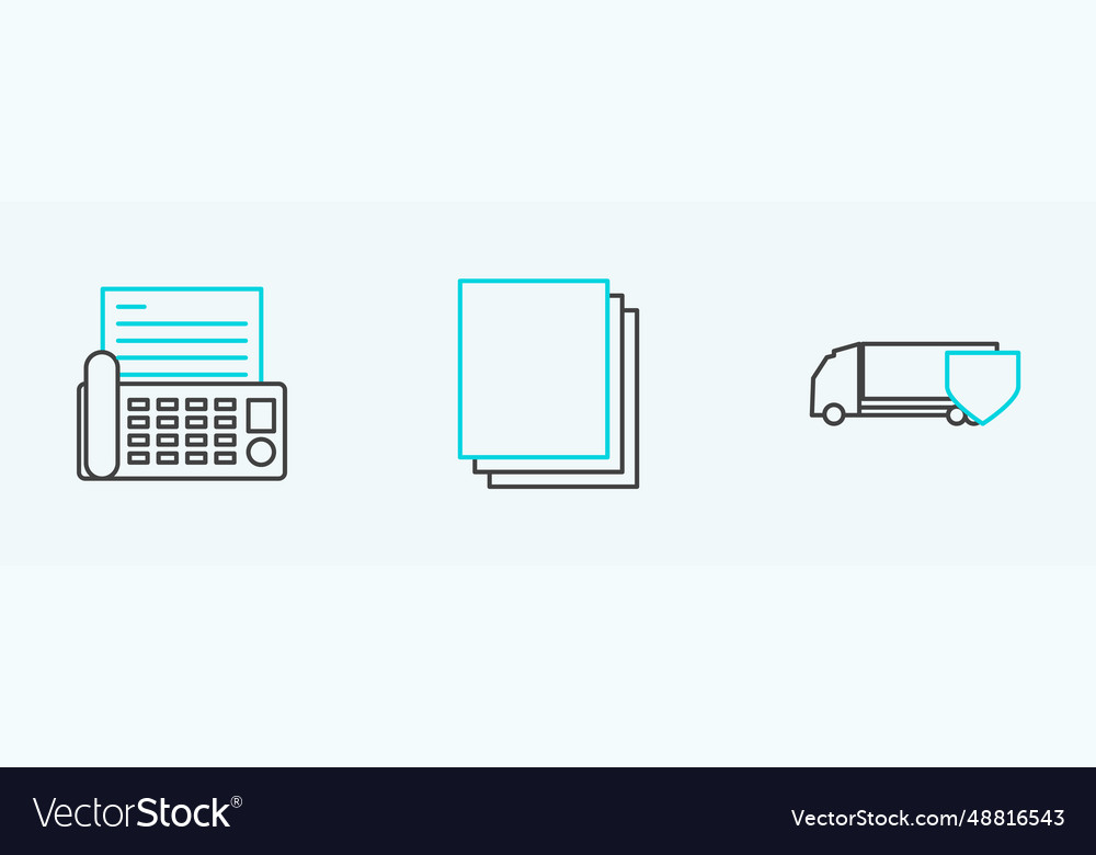 Set line delivery cargo truck with shield fax