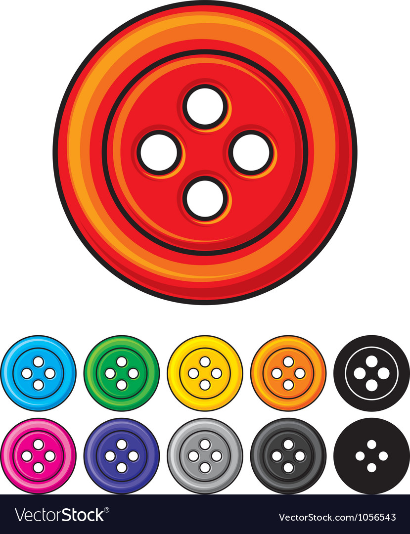 Set sewing buttons Royalty Free Vector Image - VectorStock