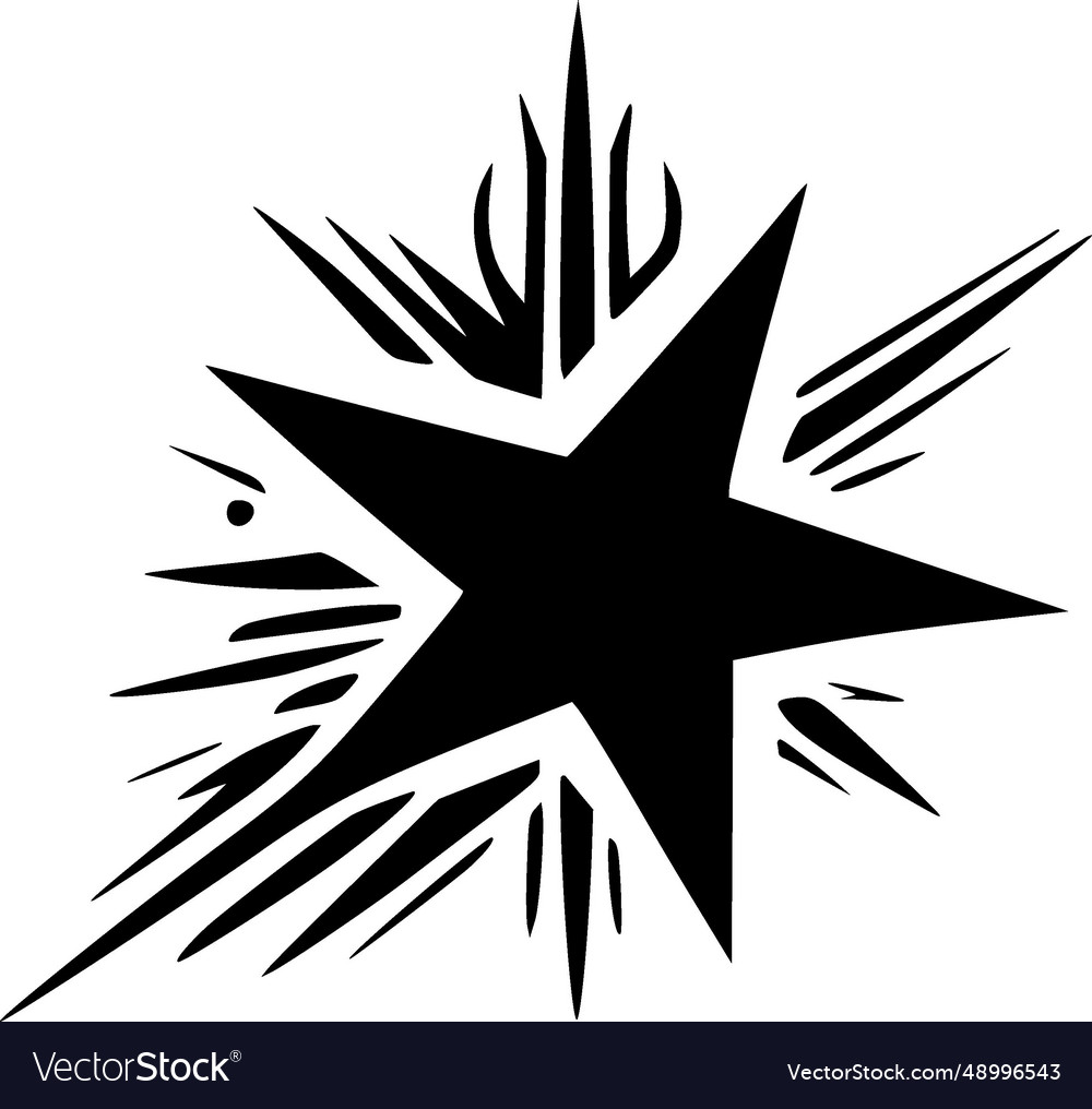 Star - black and white isolated icon