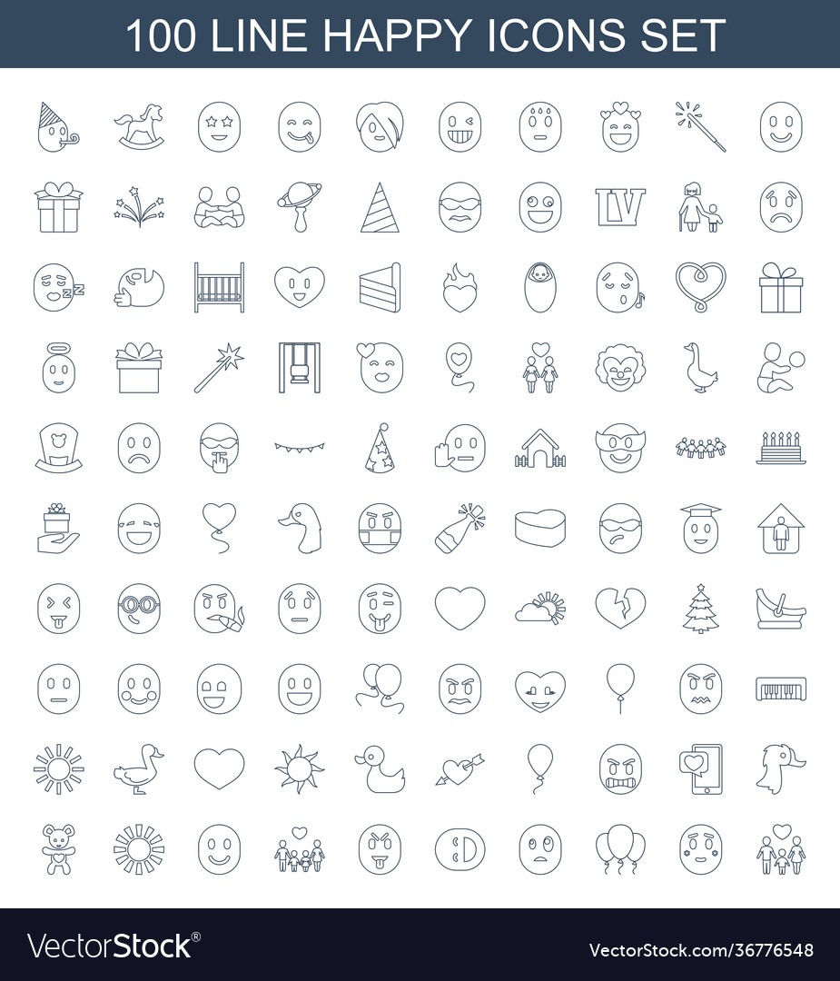 100 happy icons