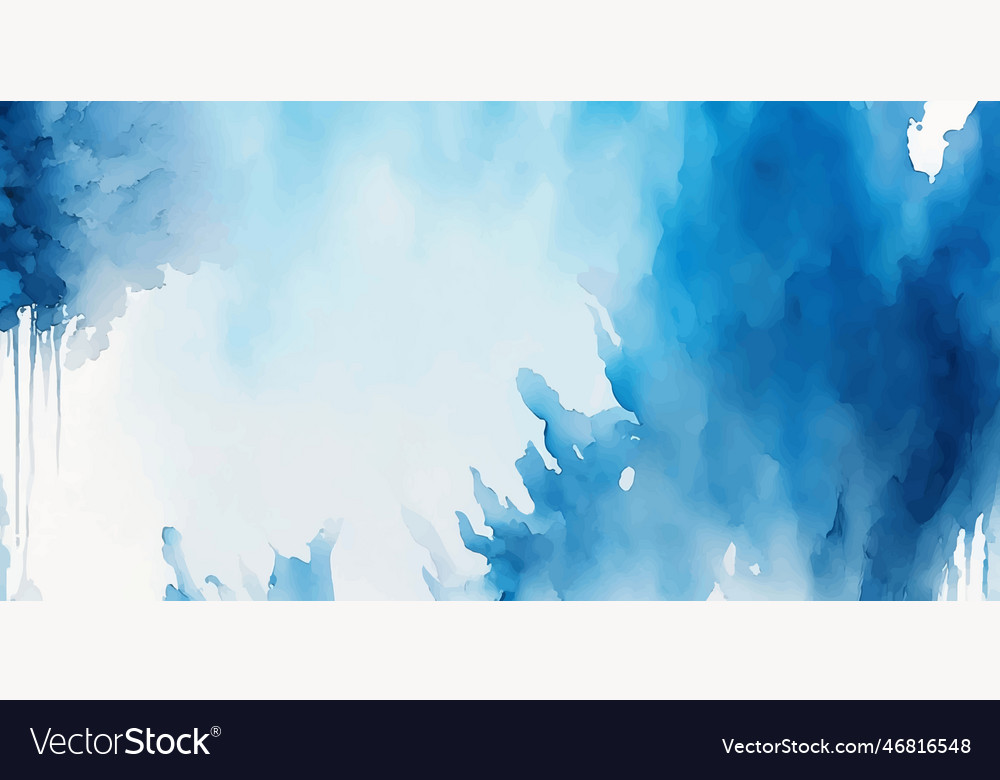 Abstract blue watercolor backdrop artistic