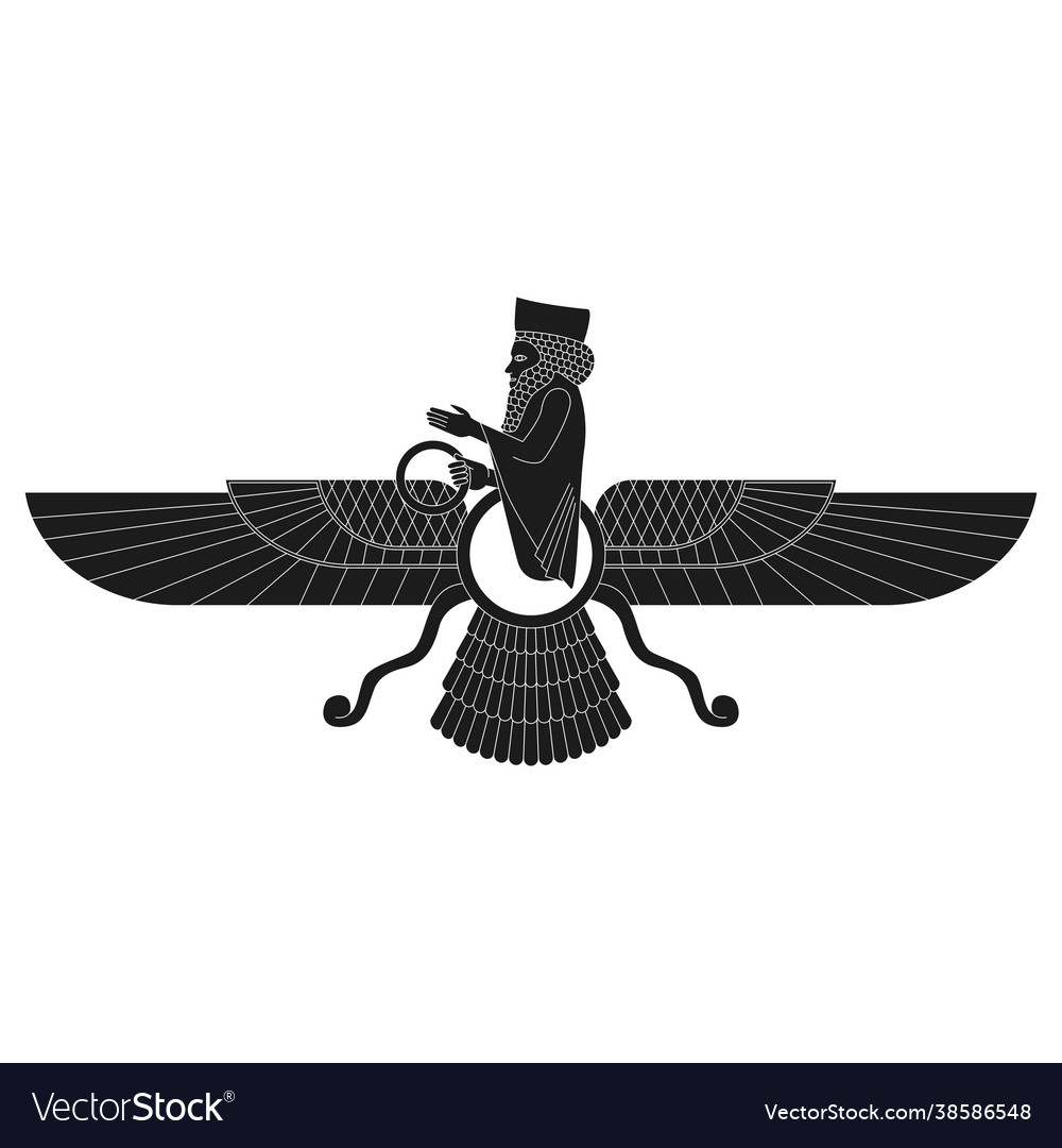 Ancient sumerian symbol faravahar